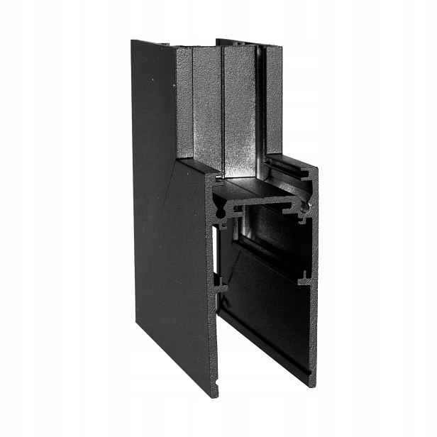 Úhelník hluboký černý 8 cm, hliník 48V Maxlight Magnetic Mec