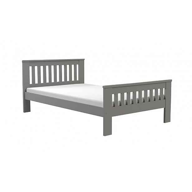 Jednolůžková dřevěná postel 120x200 MEBANE - antracit