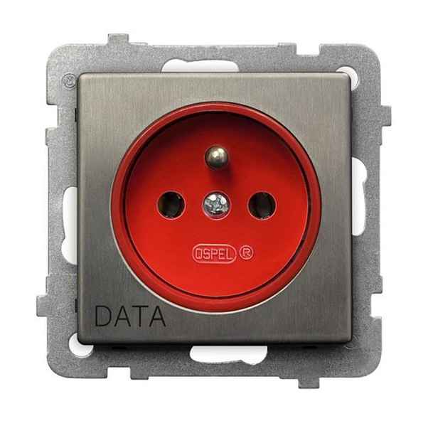 Ospel Sonáta ocel inox – jednozásuvka (+0) Data GP-1RMZD/m/37