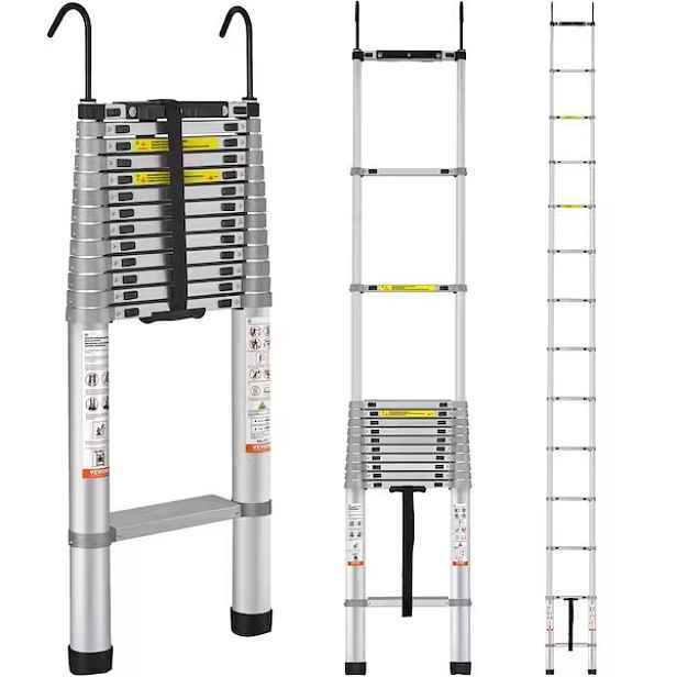 Žebřík Hliníkový Vevor ML-1047Z 4.5 M 190 Kg Lehký