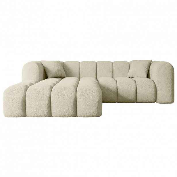 ALTDECOR ROHOVÁ SEDACÍ SOUPRAVA s otomanem vlevo OLEA-L1 – 231 × 173 × 74 cm, béžová