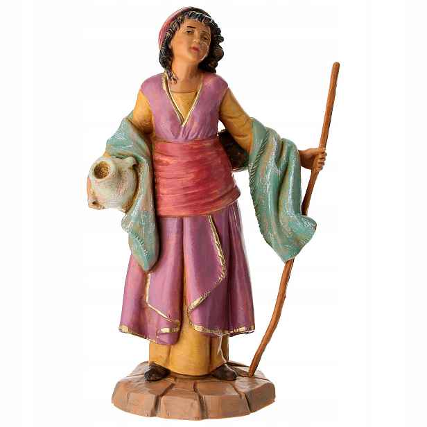 Figurka do betlému Žena S Hůlkou A Amforou pro figurky o výšce 19 Cm Fontanini