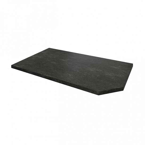 Kuchyňská deska 120x60x2,8 cm URBANO - metalická hnědá, pravé provedení