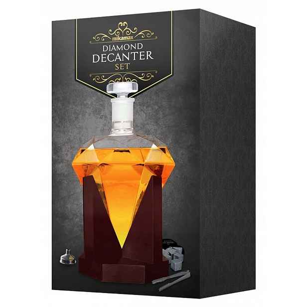 Sada Na Whisky Karafa Diamant 9 Kostek Stojan Trychtýř Kleště