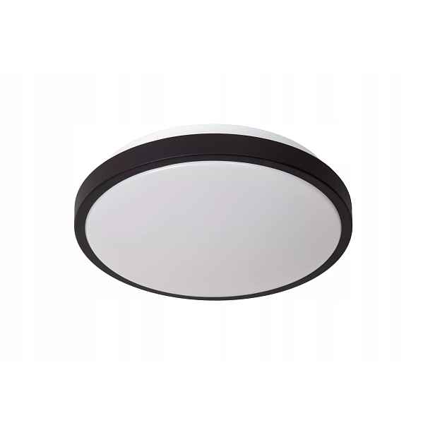 Stropní Svítidlo do koupelny moderní černý kulatý 30 cm IP44 Lucide