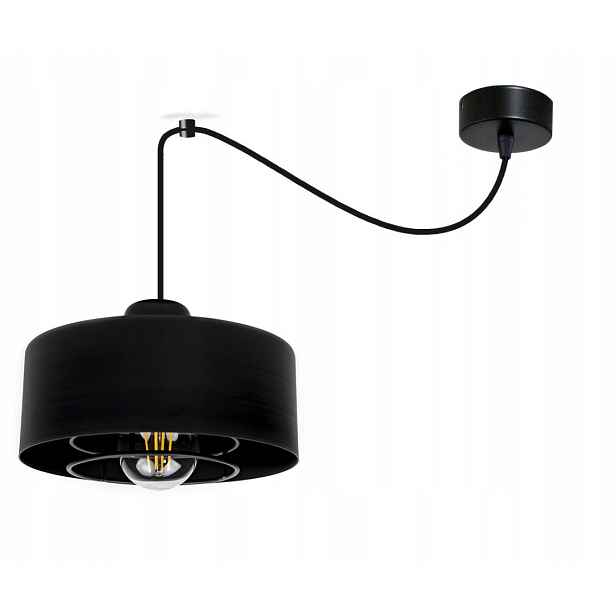 Lustr závěsné stropní svítidlo Pavouk Loft stropní lampa do obývacího pokoje černá