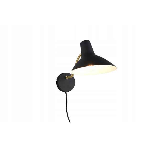 Nástěnné svítidlo na čtení černo-zlaté E27 10W Traveller Trio