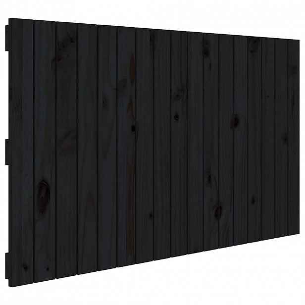 vidaXL Nástěnné čelo postele černé 108x3x60 cm masivní borové dřevo