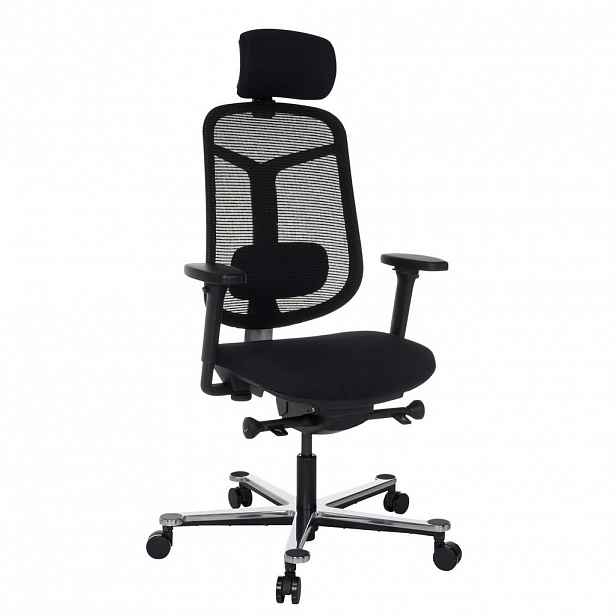MID.YOU OTOČNÁ ŽIDLE, síťovina, černá
