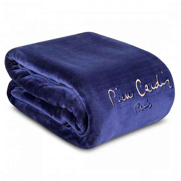 Deka Pierre Cardin 220 x 240 cm teplá, měkká, na postel tlustá modrá