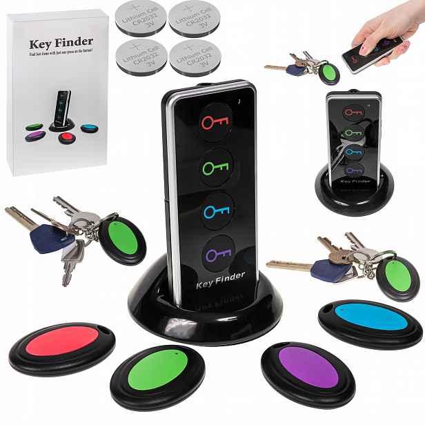 Lokátor Klíčů Bezdrátový Keyfinder Najděte Klíč Klíčenky 4 Ks