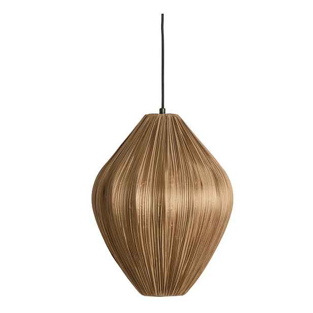 Hnědé závěsné svítidlo s textilním stínidlem ø 12 cm Verita – Light & Living