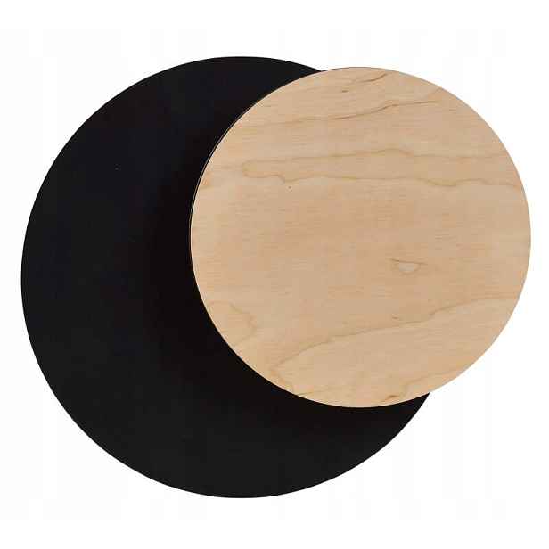 Nástěnné svítidlo Emibig Circle 1xG9 20W, dřevo/černá barva, bez žárovky