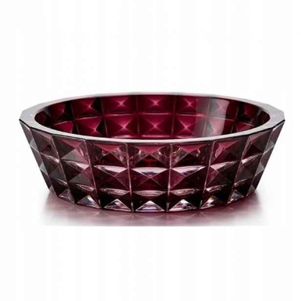 Bohémská Diamantová Miska Burgundská 325 MM