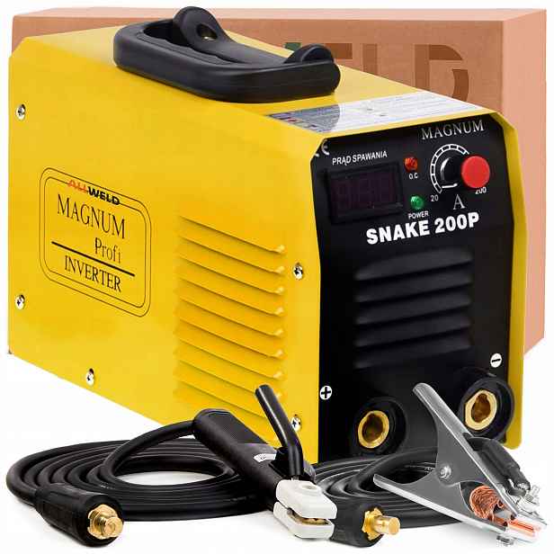 Invertorová Svářečka Magnum Snake 200 Ps Mma Tig DC 230V 200A Pro Ocel