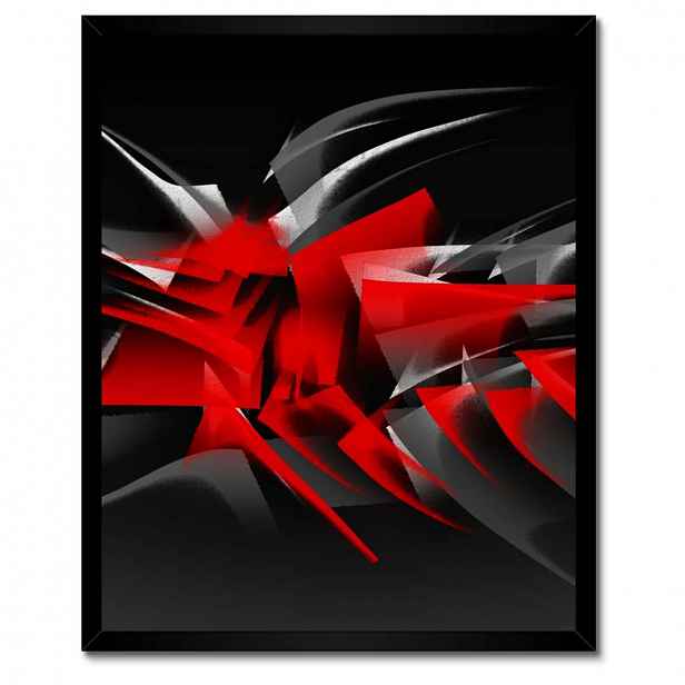 Plakáty v rámu 40x50 Módní červené hroty Abstrakce