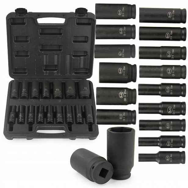 Sada Rázových Nástavců Pro Pneumatické Klíče 1/2'' 8-32mm 16EL
