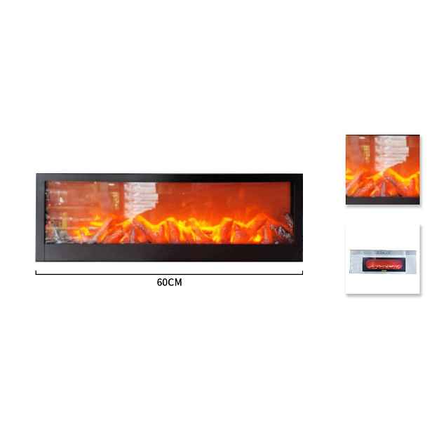 Velký Led krb s efektem plamene 60 cm Dekorativní nástěnná lampa Premium