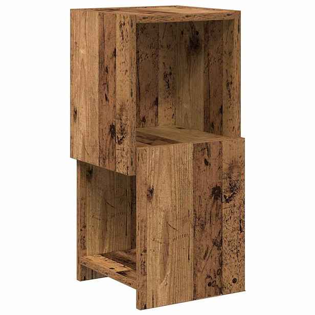 vidaXL Rohová skříňka 25,5x25x55cm Kompozitní dřevo Staré dřevo