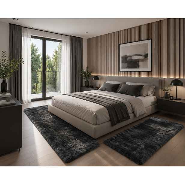 Kusový koberec Samba 495 Anthracite, 160x230, šedá, ložnice, Obsession