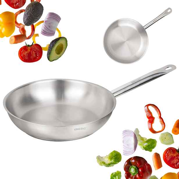 Ocelová pánev 24 cm Kinghoff Nerezová ocel 21 Ct gastronomická indukce
