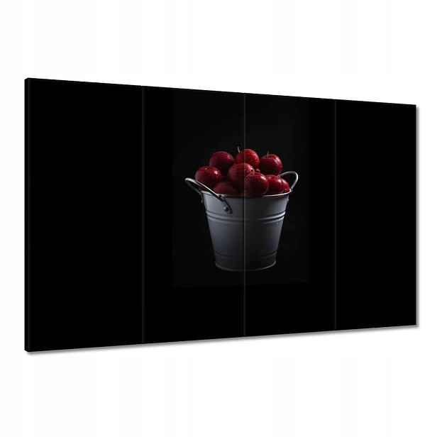 Obrazy 120x80 Červená jablka v kbelíku