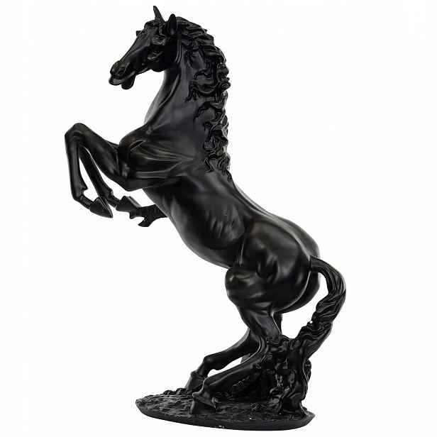 Figurka Kůň Velký XXL 56 cm dekorativní černá jako dárek do obývacího pokoje