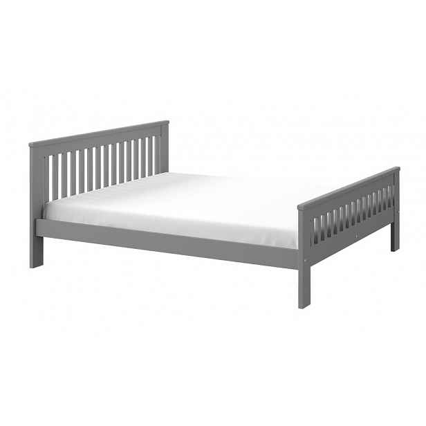 Manželská dřevěná postel 180x200 MEBANE - antracit