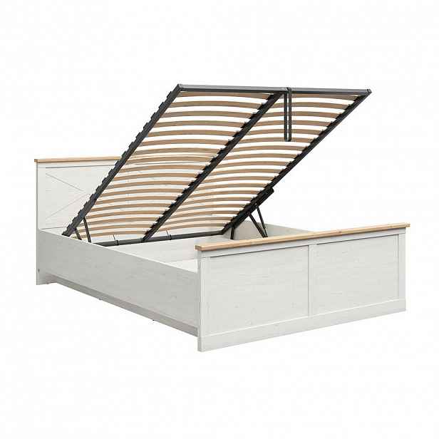 Petits-meubles BOXSPRING POSTEL 160/200 Victoria Bílá a dřevo