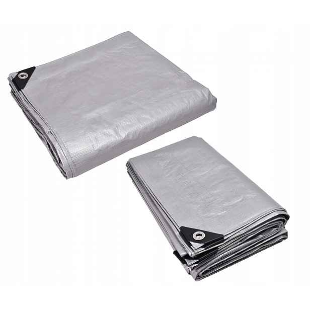 Plachta Plachty 6x10 Zesílená Stříbrná Uv+ Silná Plachta