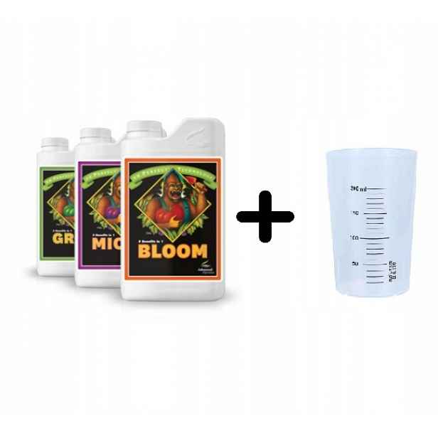 Sada hnojiv Advanced Nutrients Micro Bloom Grow 3x1L ODměrka Bonus