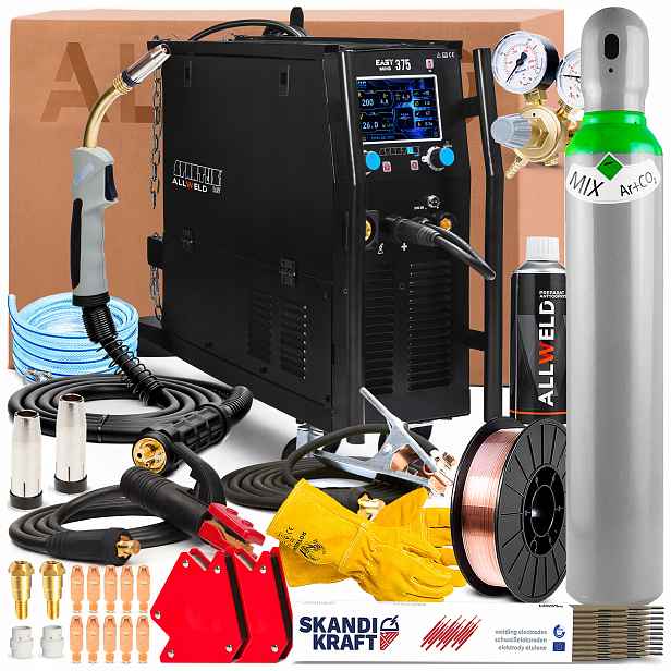 Svařovací Stroj Spartus Easymig 375 400V 350A Synergie Tig Lift Flux Mma 4-VÁLCOVÝ