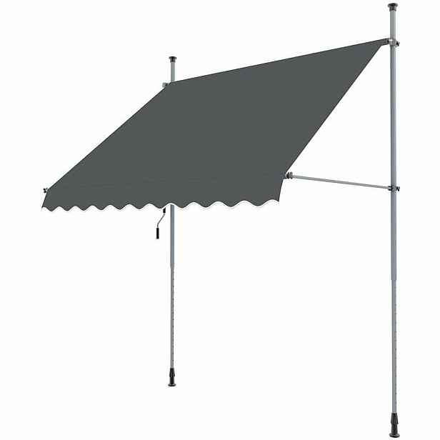 Balkónová markýza Apollo 300 cm, šedá, 300 cm