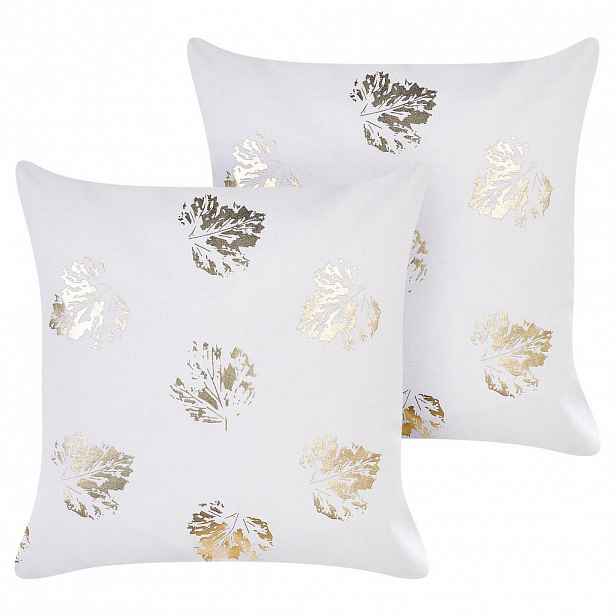 Beliani DEKORATIVNÍ POLŠTÁŘ sada 2 ks Bílý 45/45 cm Goldenrod