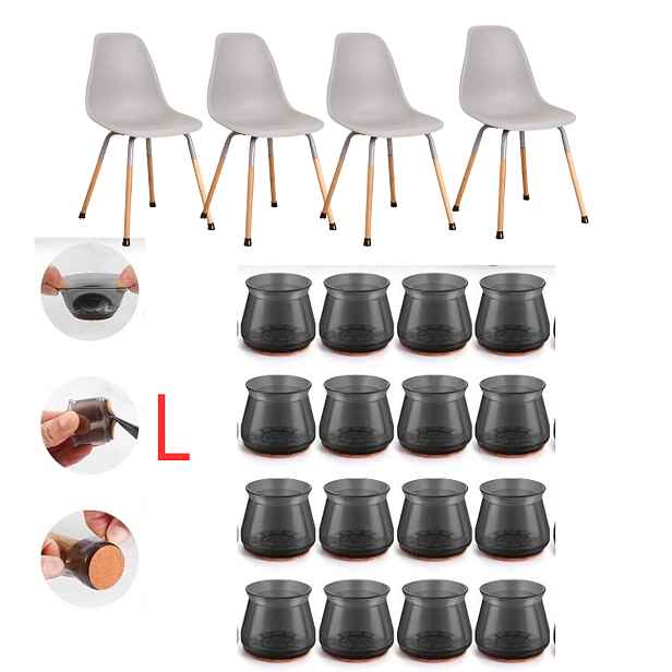 CMP Paris Ochranné silikonové podložky - návleky na nábytek L - 4,2 x 4,3 cm, 16ks