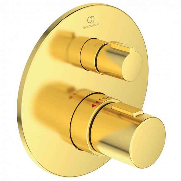 Ideal Standard CeraTherm - Termostatická sprchová baterie pod omítku, Brushed Gold A5813A2