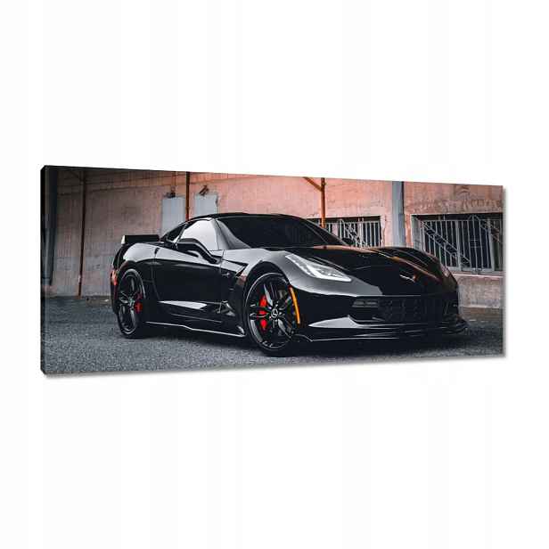Obrazy 100x40 Černý sportovní automobil