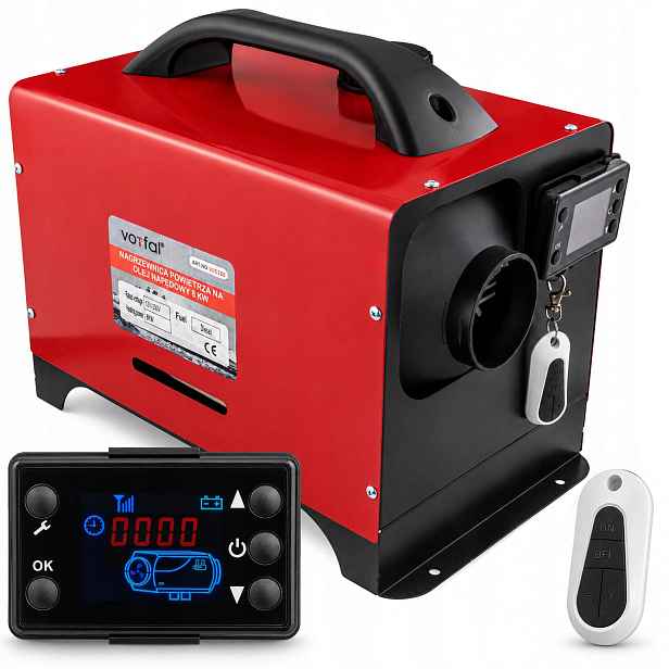 Olejový Spalinový Ohřívač 8KW 12V 230V LCD Dálkové Ovládání Nezávislé Topení
