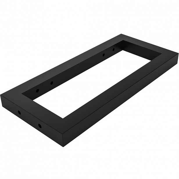 Podpěrná konzole pod desku - nerez - černá matná - 3x18,5x39,5 cm