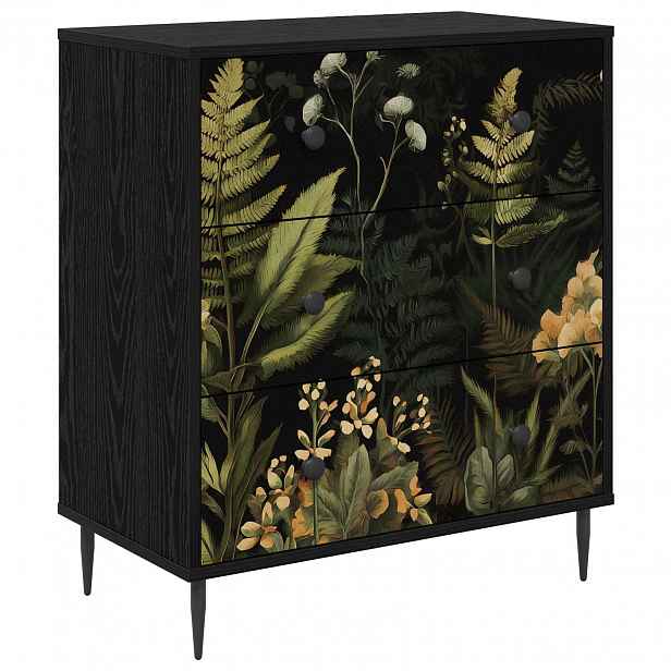 vidaXL Příborník RHENEN Tropický džungle potisk 66 x 36,5 x 76 cm