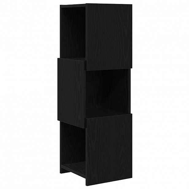vidaXL Rohová skříňka 30,5x30x95cm Kompozitní dřevo Černý dub