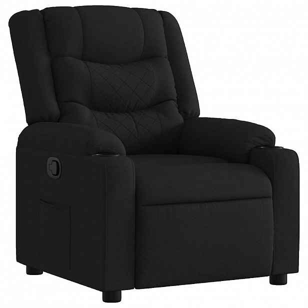 vidaXL Polohovací křeslo černé textil