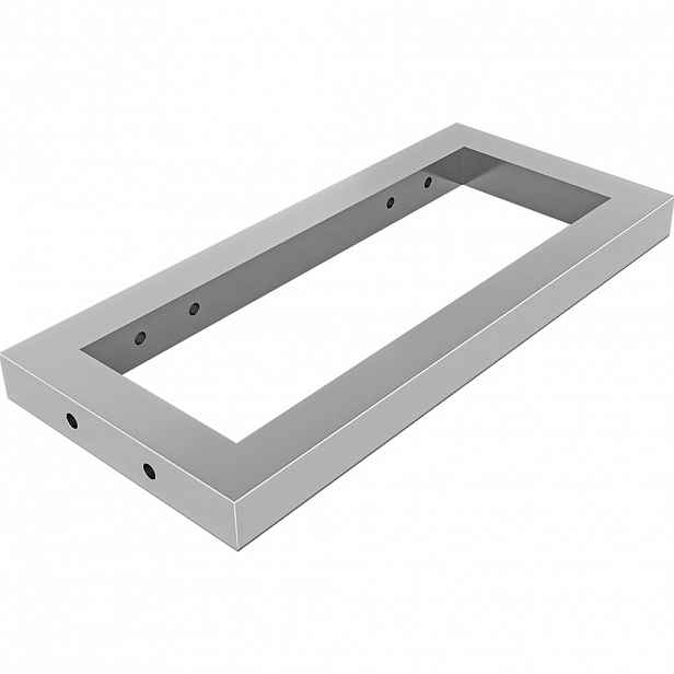 Podpěrná konzole pod desku - nerez - chrom - 3x18,5x39,5 cm