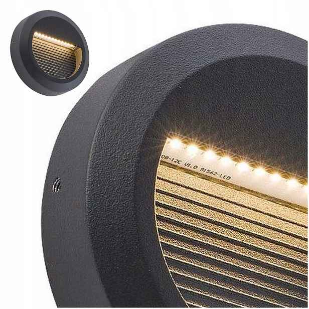 Černé schodišťové svítidlo Sidewalk IP54 Led, útulná atmosféra Nowodvorski