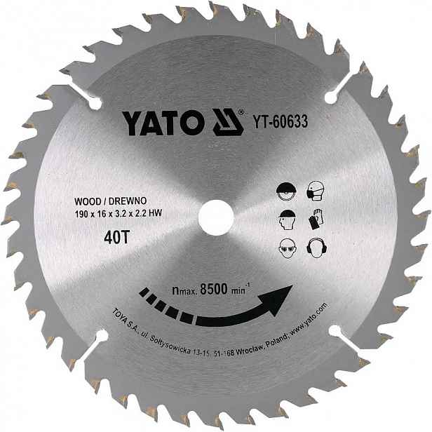 Kotoučová pila Yato YT-60633 190x16 mm