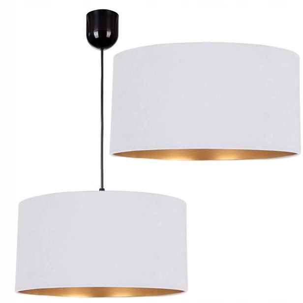 Velurová Moderní Závěsná Lampa Zlatý Střed 40 CM XXL Led