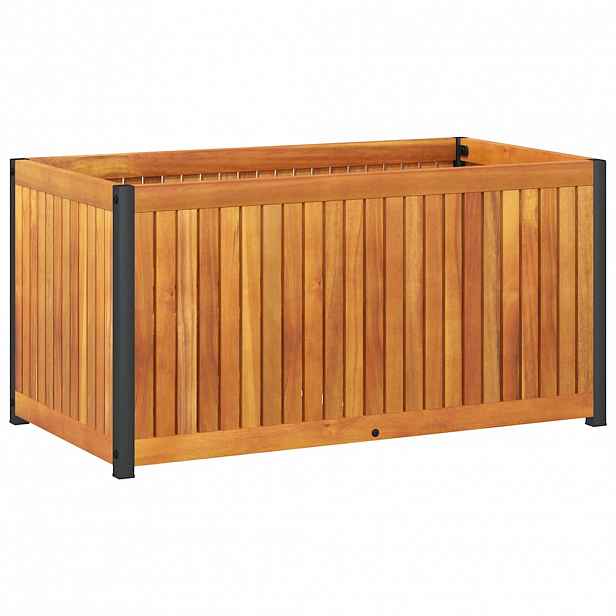 vidaXL Zahradní truhlík 85 x 45 x 44 cm masivní akáciové dřevo a ocel