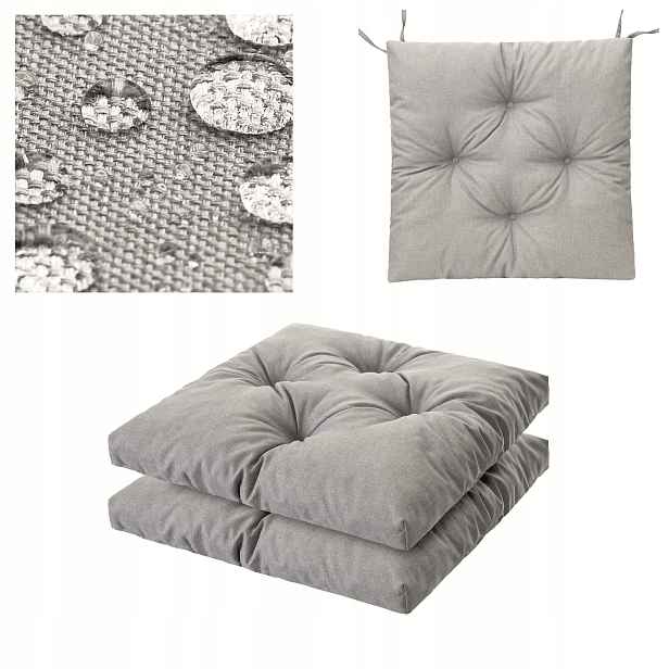Polštáře na zahradní židle 45 x 45 cm Set 2 Ks Vodotěsné, vázané