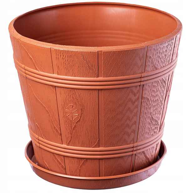 Květináč Květináč 38 Cm Dřevěný Obal Na Květináč S Podstavcem