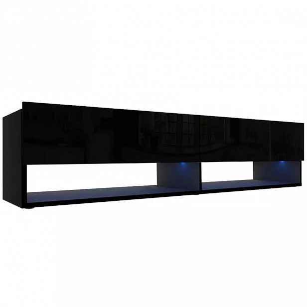 Tv stolek Izumi 175 BL černá mat/lesk